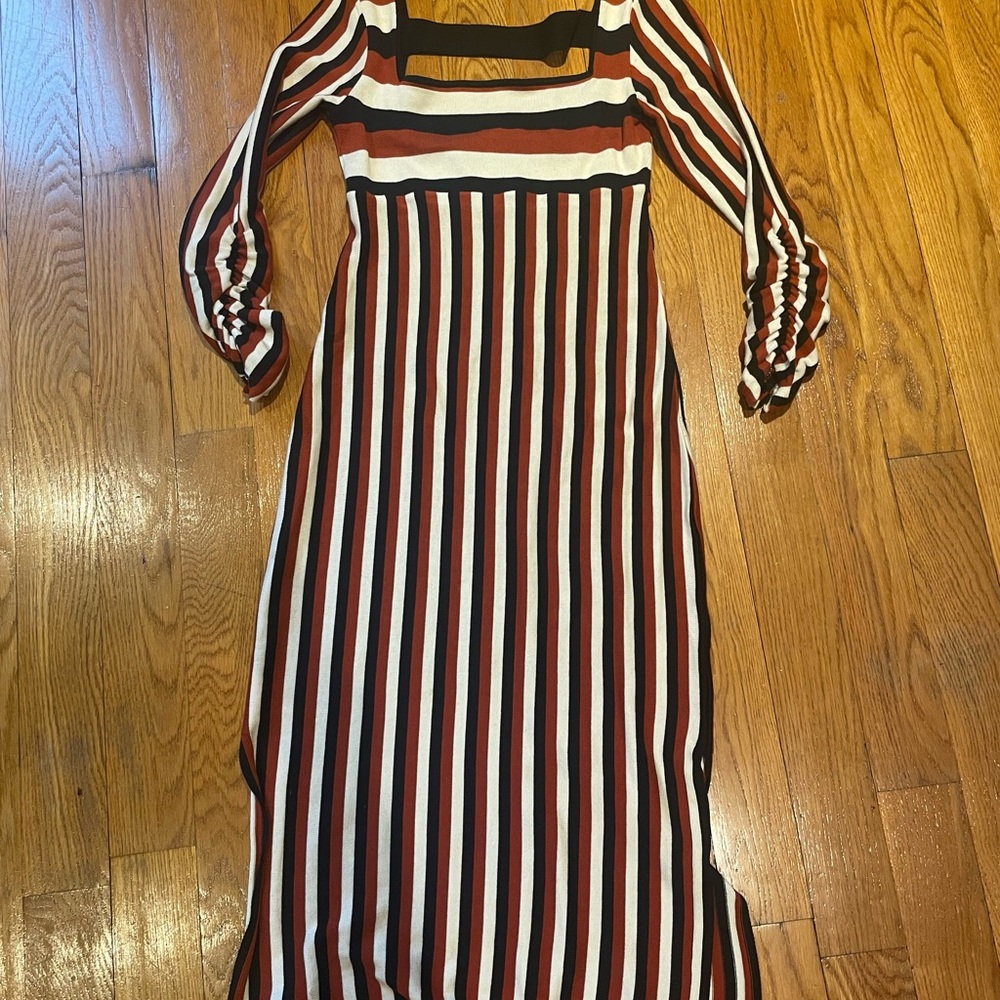 Anthropologie Multicolor Striped Long Sleeve Dress